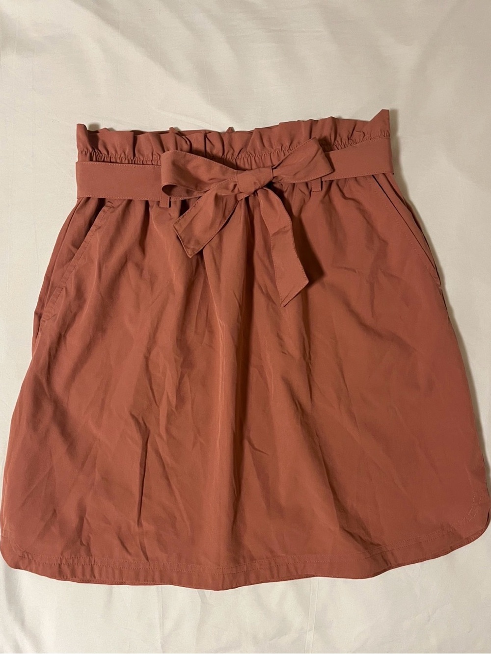 Women’s Paperbag Waist Skirt with Bow